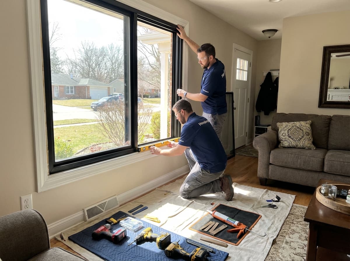 Professional painter at work