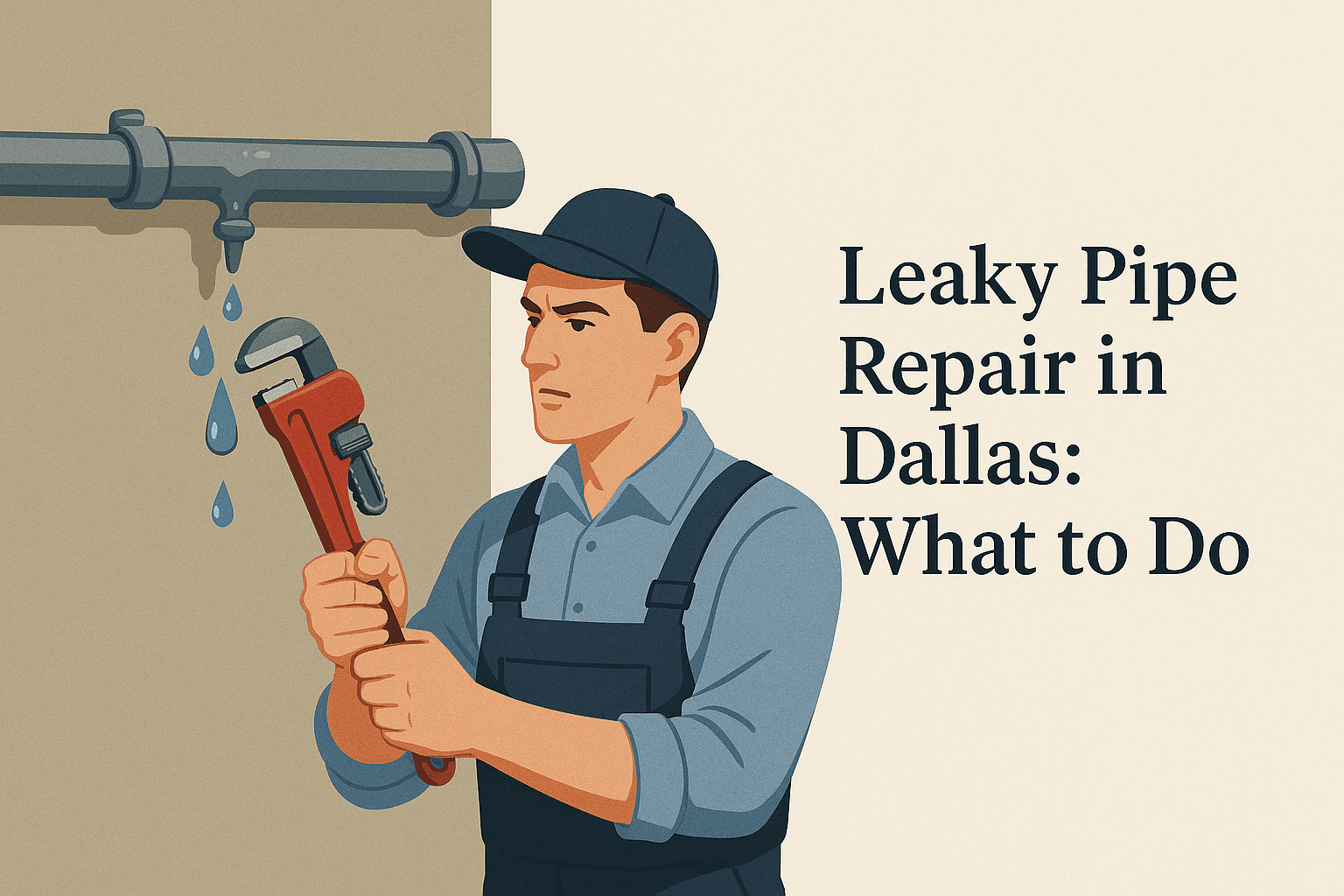 Leaky Pipe Repair in Dallas: What to Do - Featured image