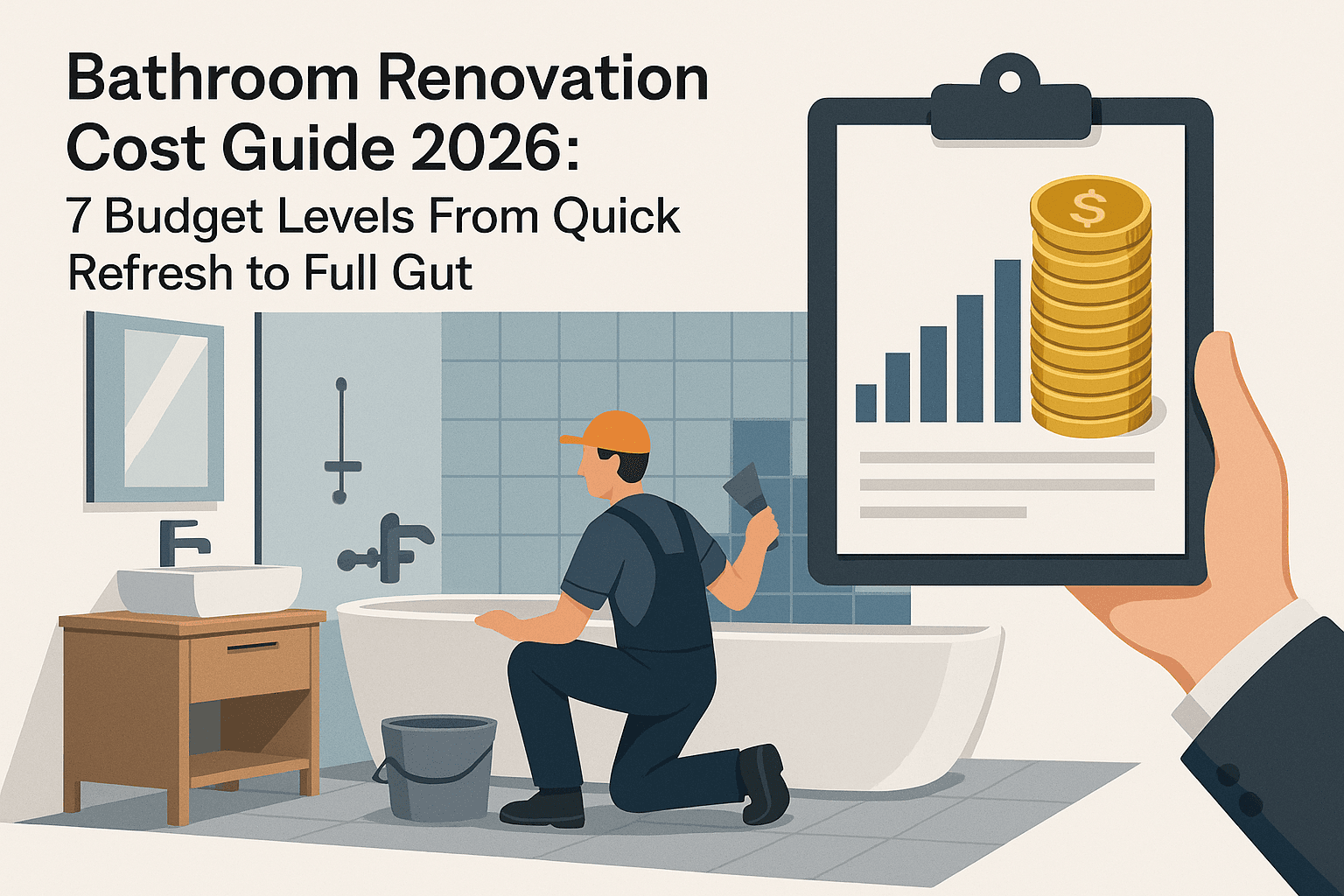 Bathroom Renovation Cost Guide 2026: 7 Budget Levels From Quick Refresh to Full Gut - Featured image